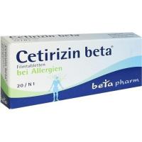 CETIRIZIN beta Filmtabletten 20 St über kaufen und sparen