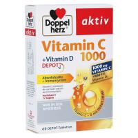 DOPPELHERZ aktiv Vitamin C 1000+Vitamin D Depot 60 Stück