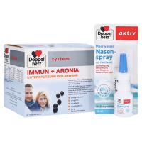 DOPPELHERZ Immun+Aronia system Ampullen + gratis Doppelherz Meerwasser Nasenspray mit Panthenol 30 S