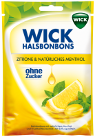 WICK Zitrone  natürliches Menthol Bonb.o.Zucker 72 g